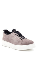 Erkek Vizon Süet Deri Sneaker | Derimod