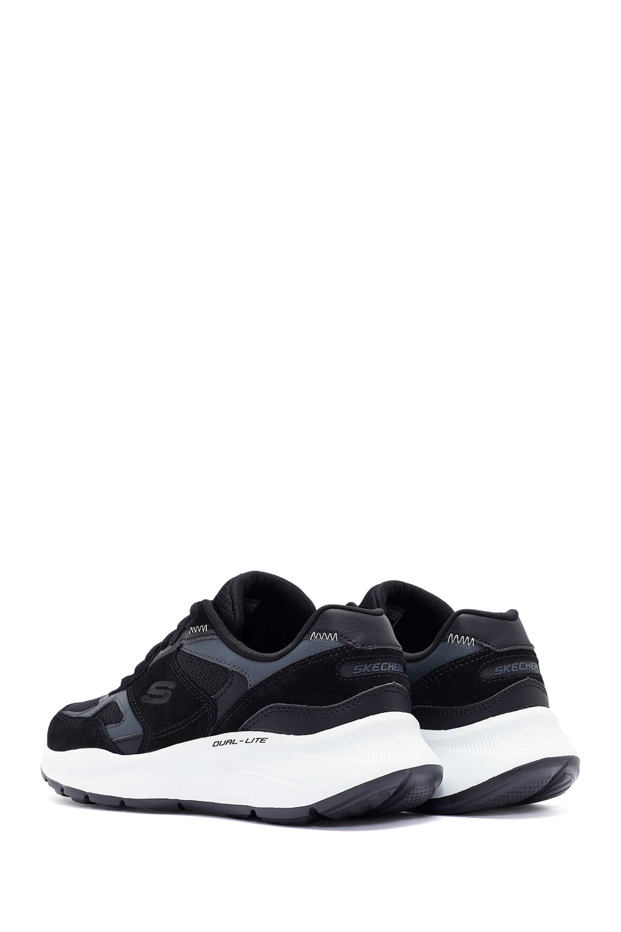 Skechers Erkek Siyah Equalizer Bağcıklı Kalın Tabanlı Sneaker