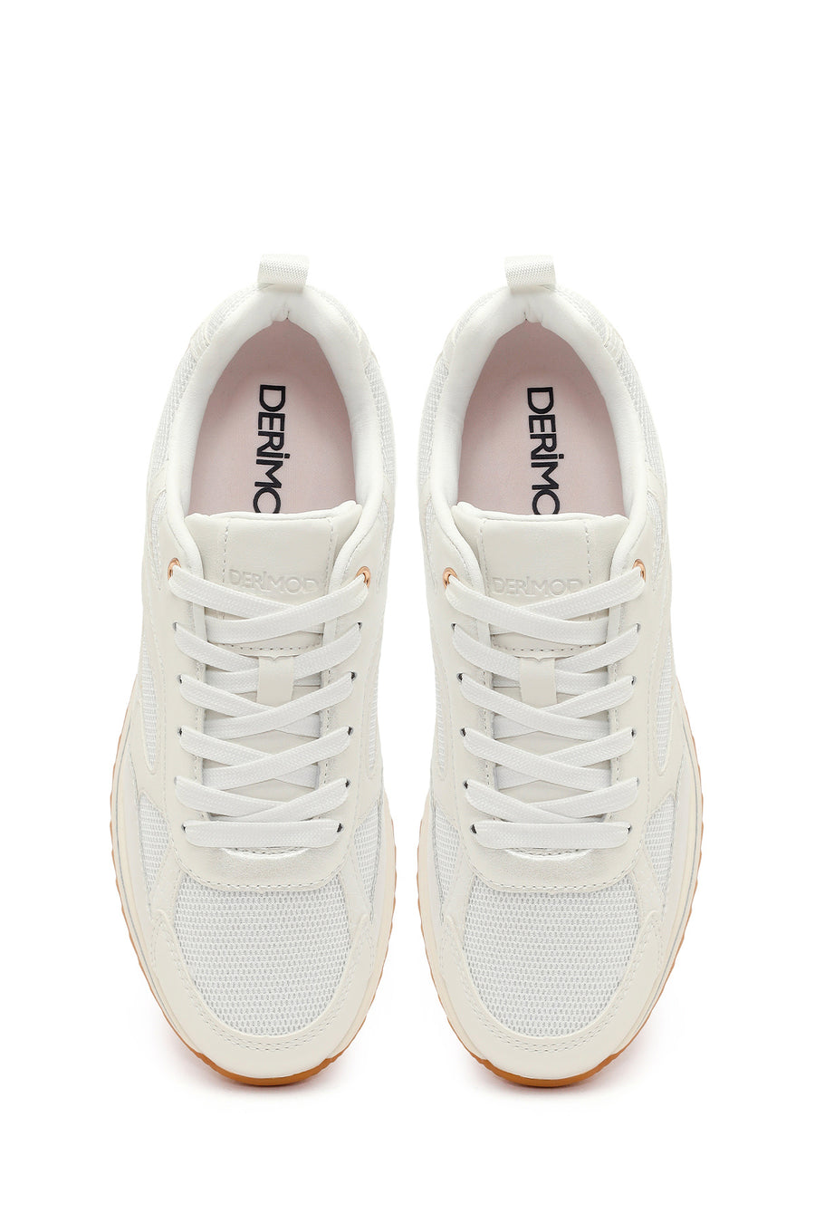 Women's White Lace-Up Sneaker