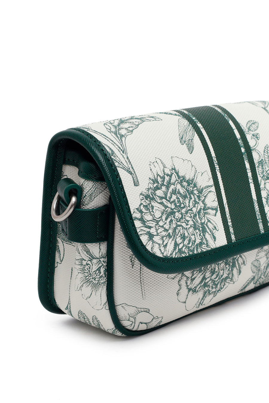 Woman Green Printed Mini Crossbody Bag