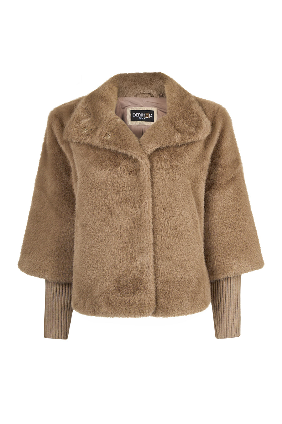 Ampezzo Woman Beige Short Teddy Coats 26WGP5662FF | Derimod