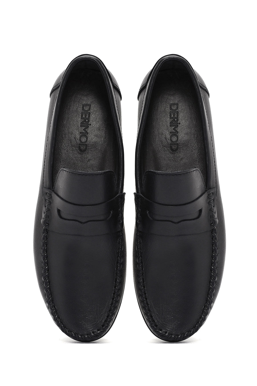 Men's Black Leather Casual Loafer