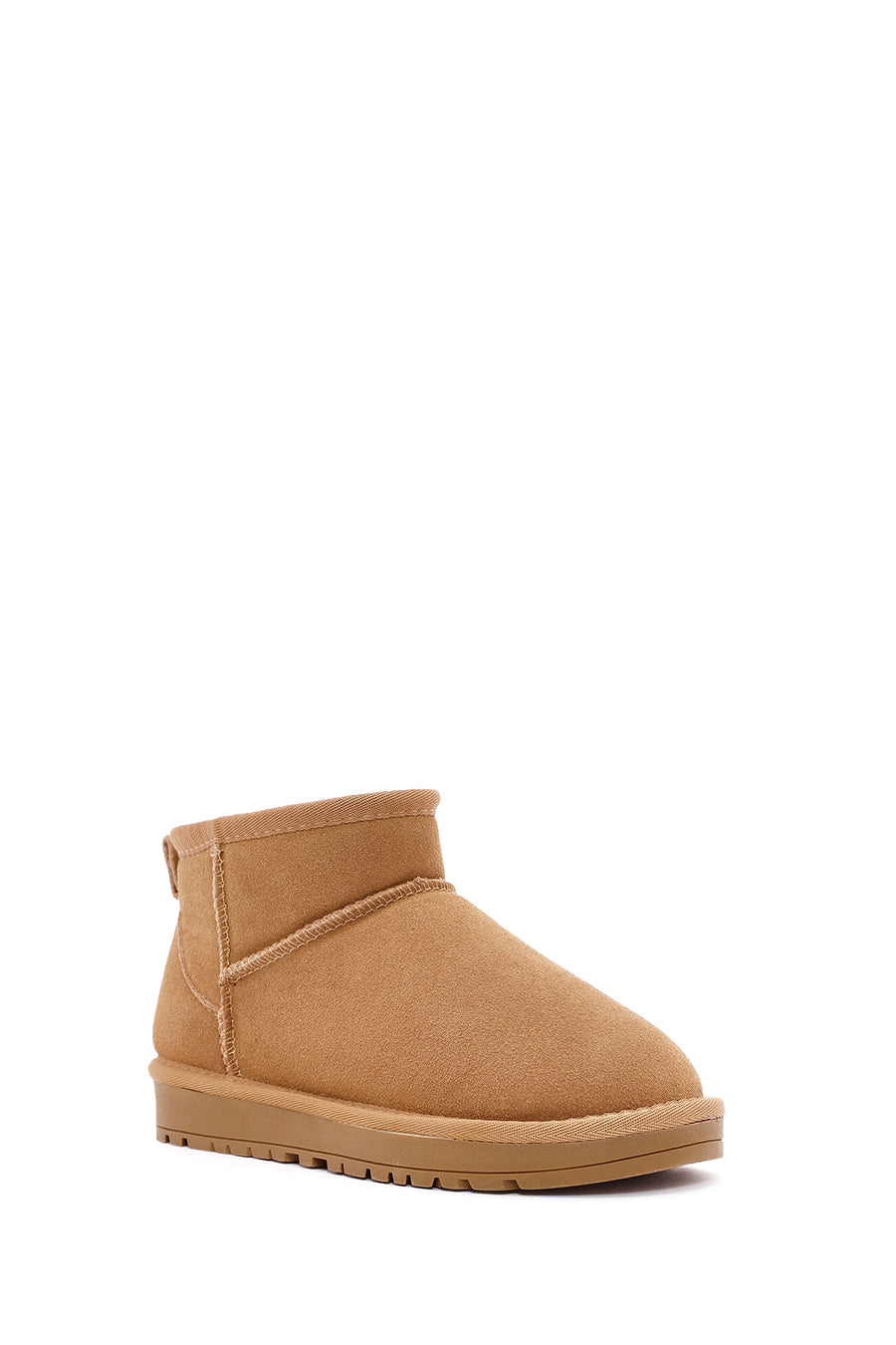 Women's Tan Short Suede Boots