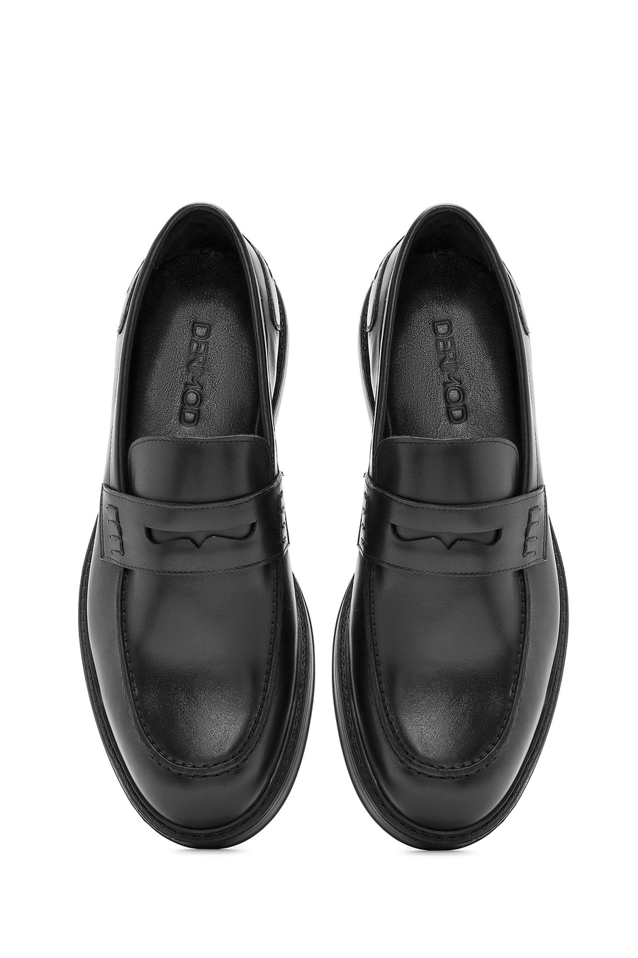 Men's Black Leather Casual Loafer