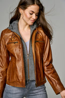 Weekend Women's Leather Jacket | Derimod