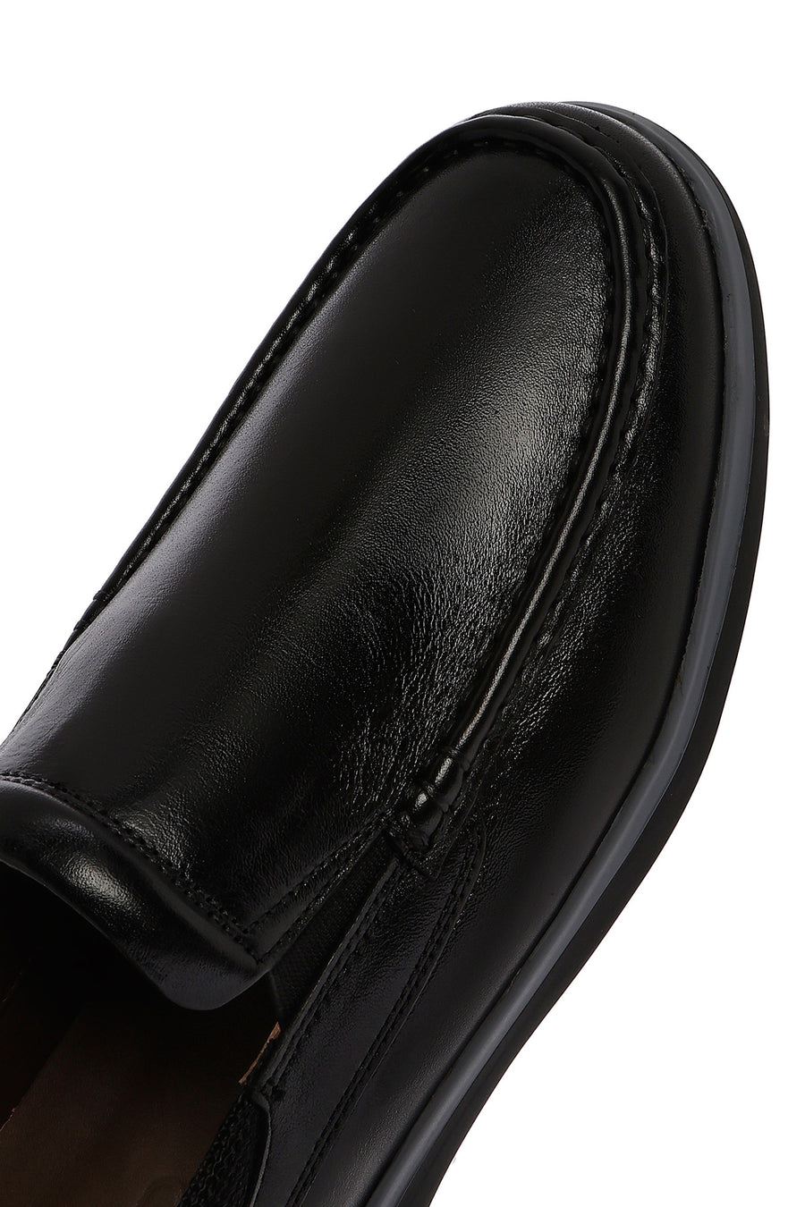 Erkek Siyah Rugan Deri Klasik Loafer