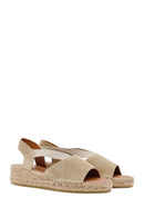 Women's Beige Leather Sandals | Derimod