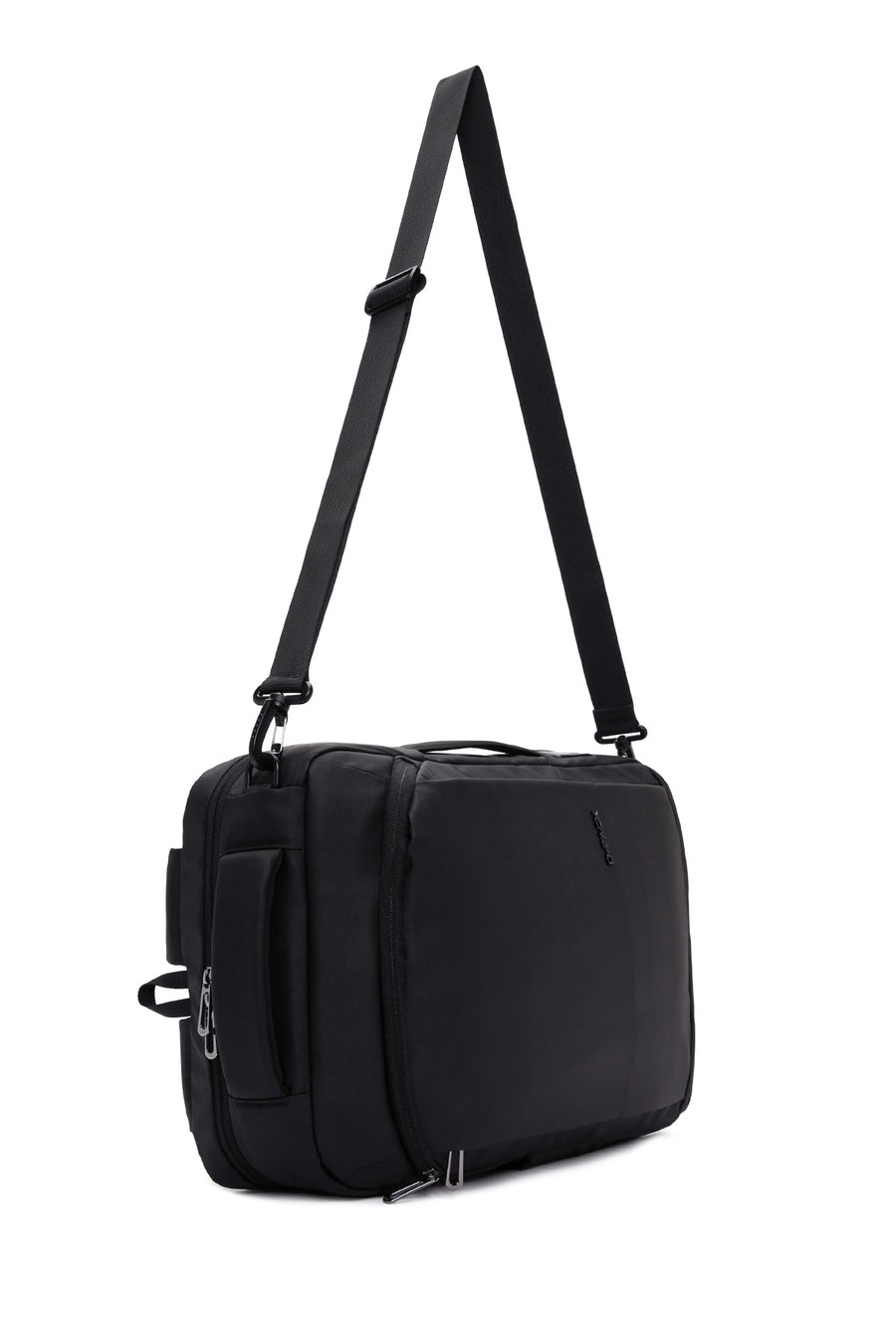 D-Pack Unisex Black Technological Fabric Backpack