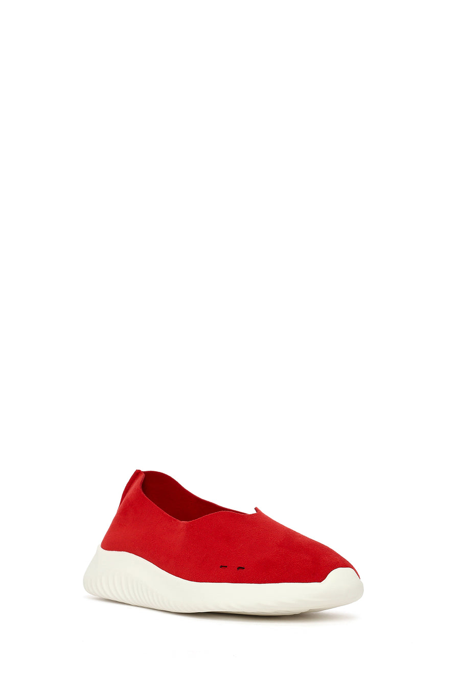 Women's Red Chunky Suede Shoes
