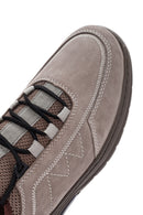 Men's Mink Lace-Up Nubuck Leather Casual Sneaker | Derimod