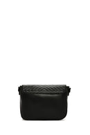 Women's Black Long Strap Quilted Crossbody Bag | Derimod