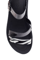 Women's Black Patterned Sandals | Derimod