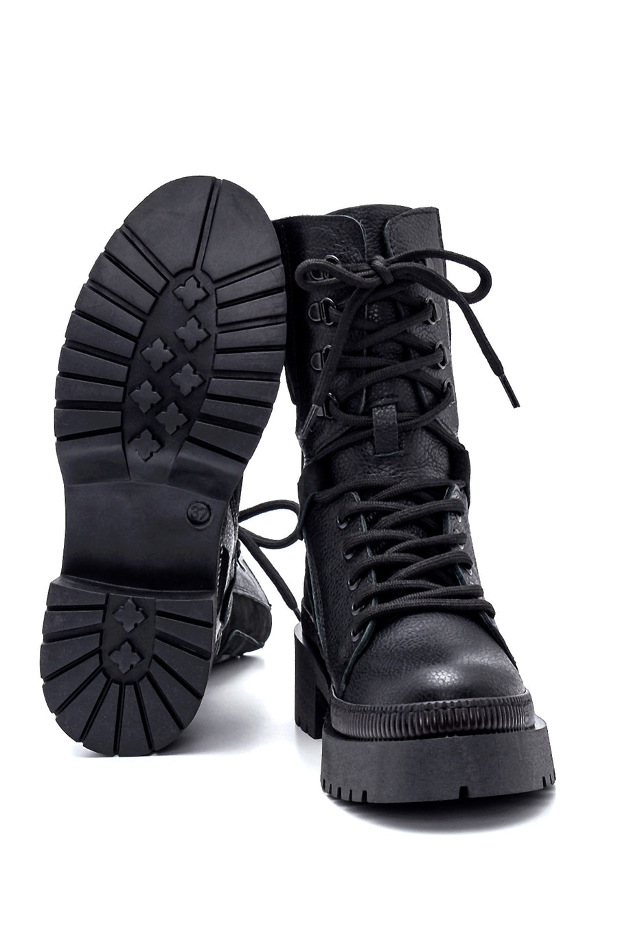 Women's Leather Thick Soled Boots