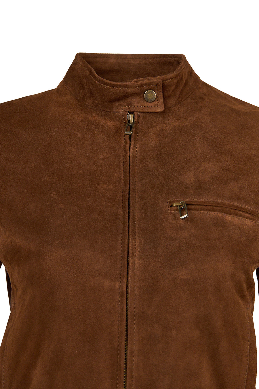 Dora Woman Brown Suede Leather Jacket