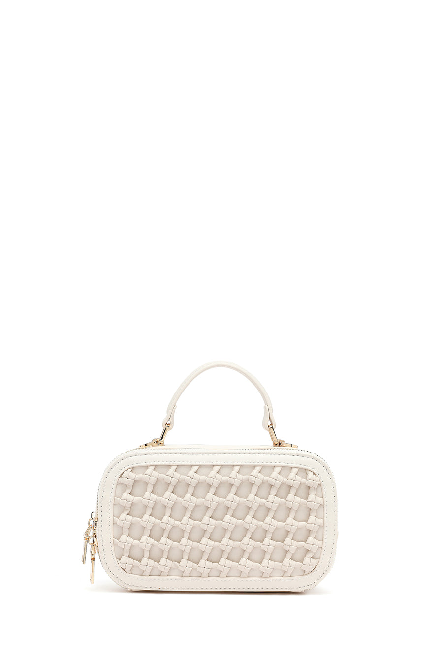 Women's Cream Knitted Crossbody Bag