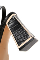 Women's Black Thick Heeled Sandals | Derimod