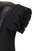 Woman Black Zip Closure Thick-Soled Leather Boots | Derimod