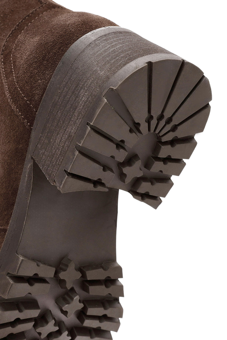 Woman Brown Zip Closure Suede Boots