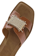 Women's Tan Accessory Slippers | Derimod