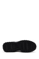 Woman Black Thick-Soled Zip Closure Leather Boots | Derimod