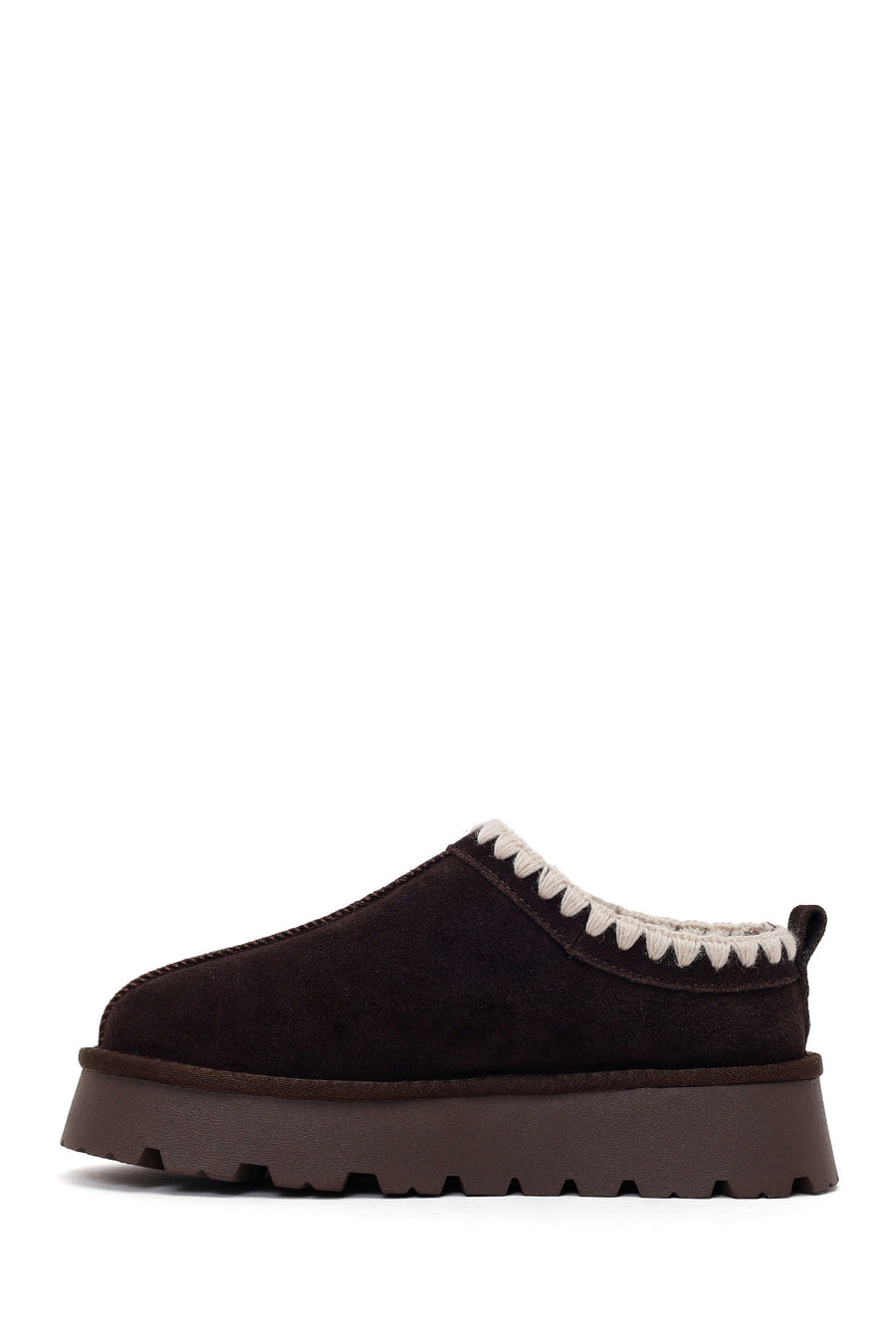 Woman Brown Thick-Soled Suede Teddy Boots