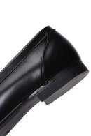 Women's Black Leather Buckle Loafer | Derimod