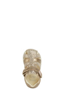 Geox Kız Bebek Bej Macchia Bantlı Deri Sandalet | Derimod