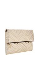 Women's Gold Long Chain Strap Quilted Clutch Bag | Derimod