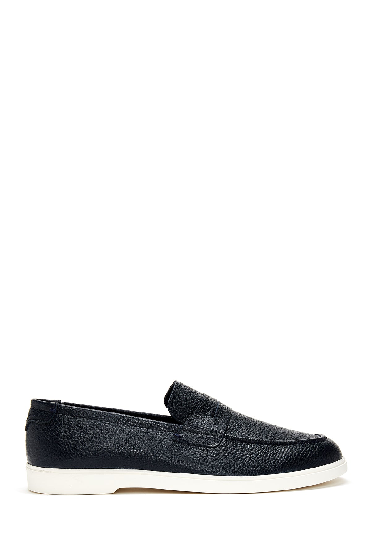 Men's Navy Blue Leather Loafer 22SFD6125FT | Derimod