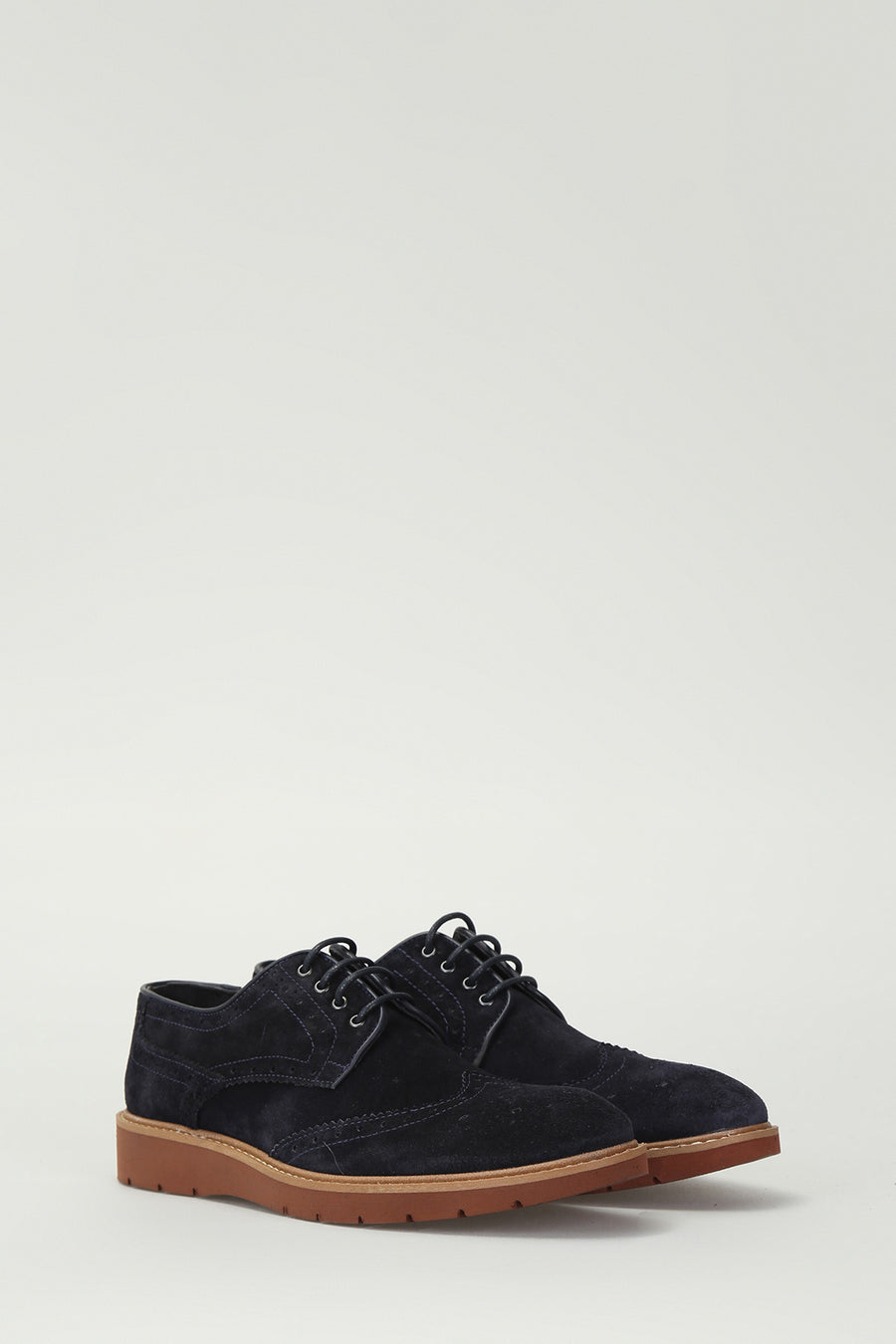 Men's Navy Blue Suede Leather Shoes