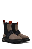 Harley Davidson Woman Mink Nefud Thick-Soled Leather Chelsea Boots | Derimod
