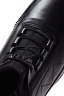 Men's Black Leather Casual Sneaker | Derimod