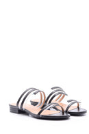 Women's Transparent Detailed Shiny Slippers | Derimod