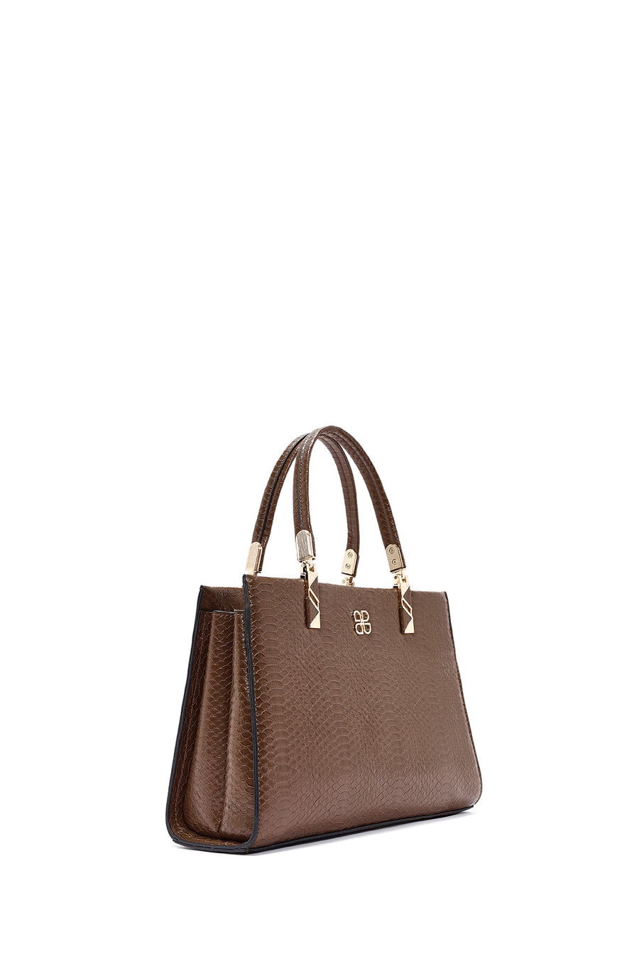 Women's Brown Long Strap Printed Handbag