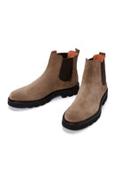 Men's Brown Casual Suede Leather Chelsea Boots | Derimod