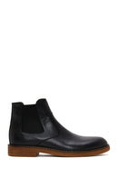 Male Black Leather Casual Chelsea Boots | Derimod