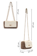 Women's Mink Long Strap Plush Crossbody Bag | Derimod