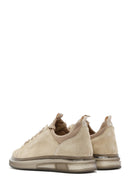Men's Beige Lace-Up Suede Leather Sneaker | Derimod