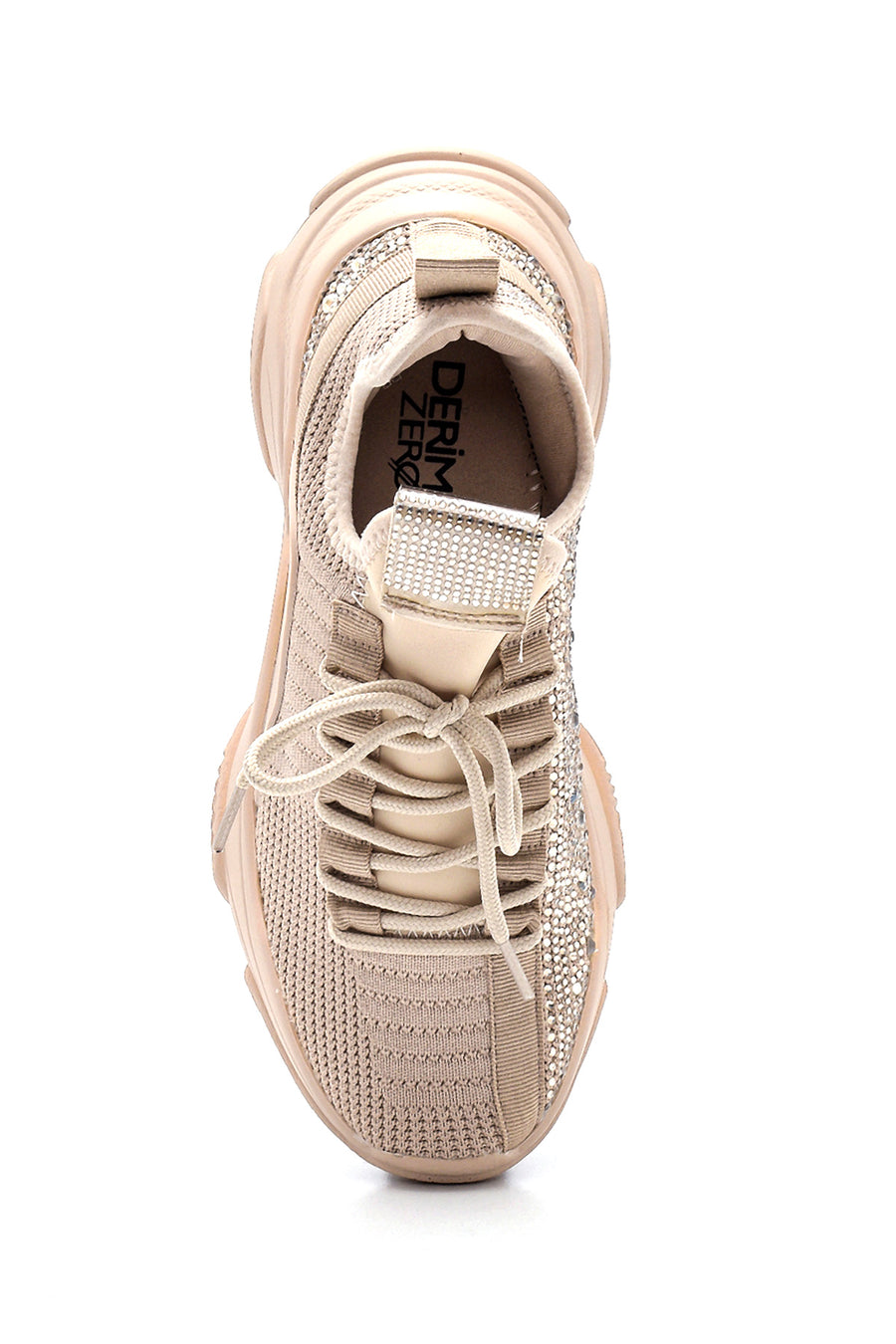 Women's Beige Stone Thick Soled Sneaker