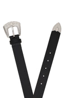 Unisex Black Leather Belt | Derimod