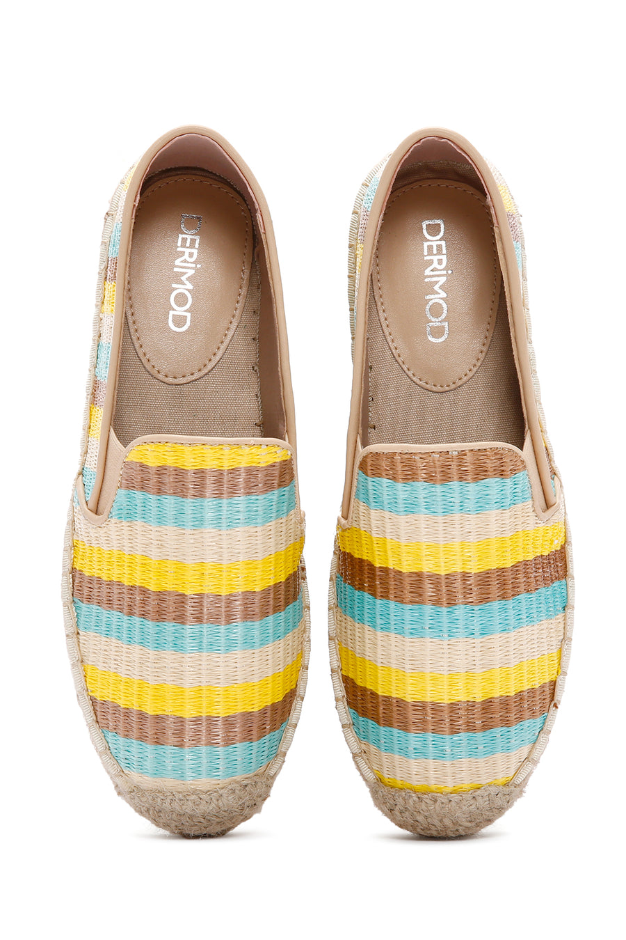 Women's Yellow Straw Espadrilles