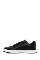 Men's Black Lace-up Leather Sneaker | Derimod