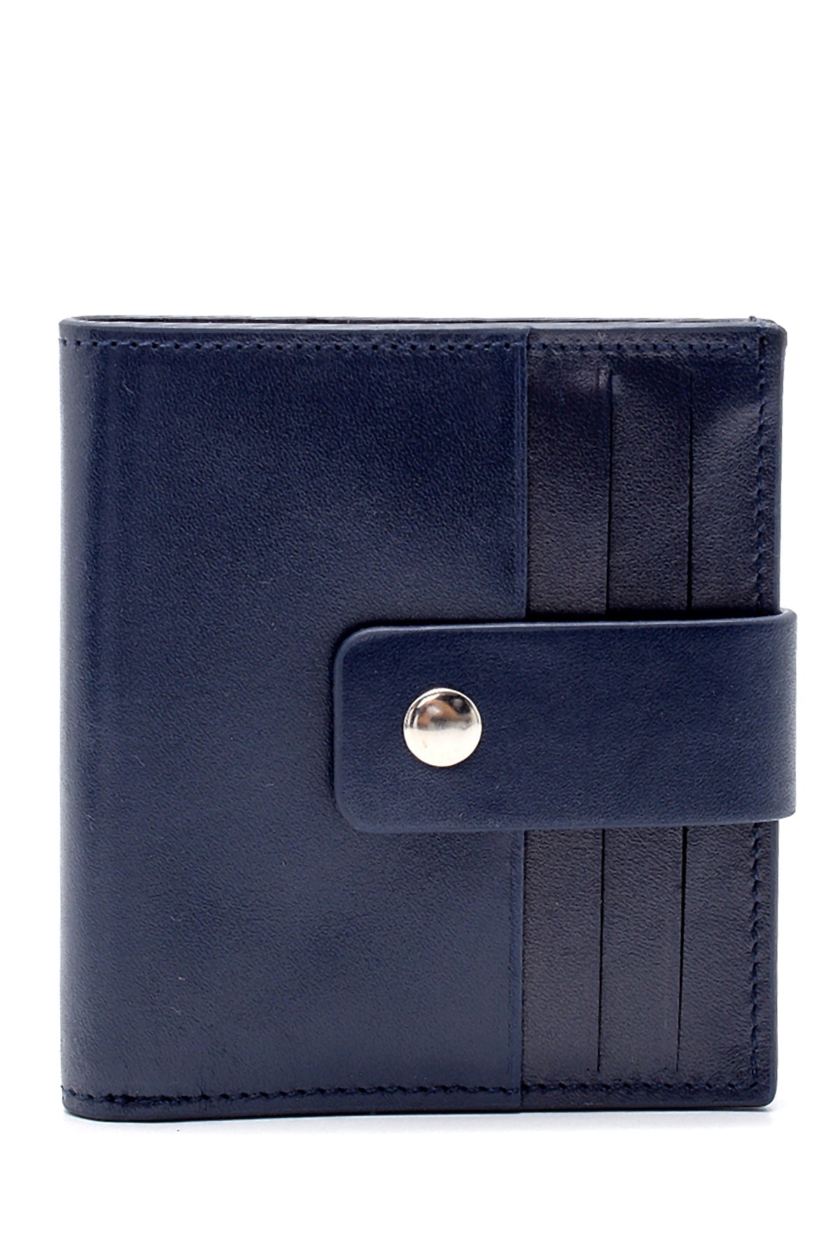 Men's Navy Blue Leather Wallet 000A2D310818 | Derimod