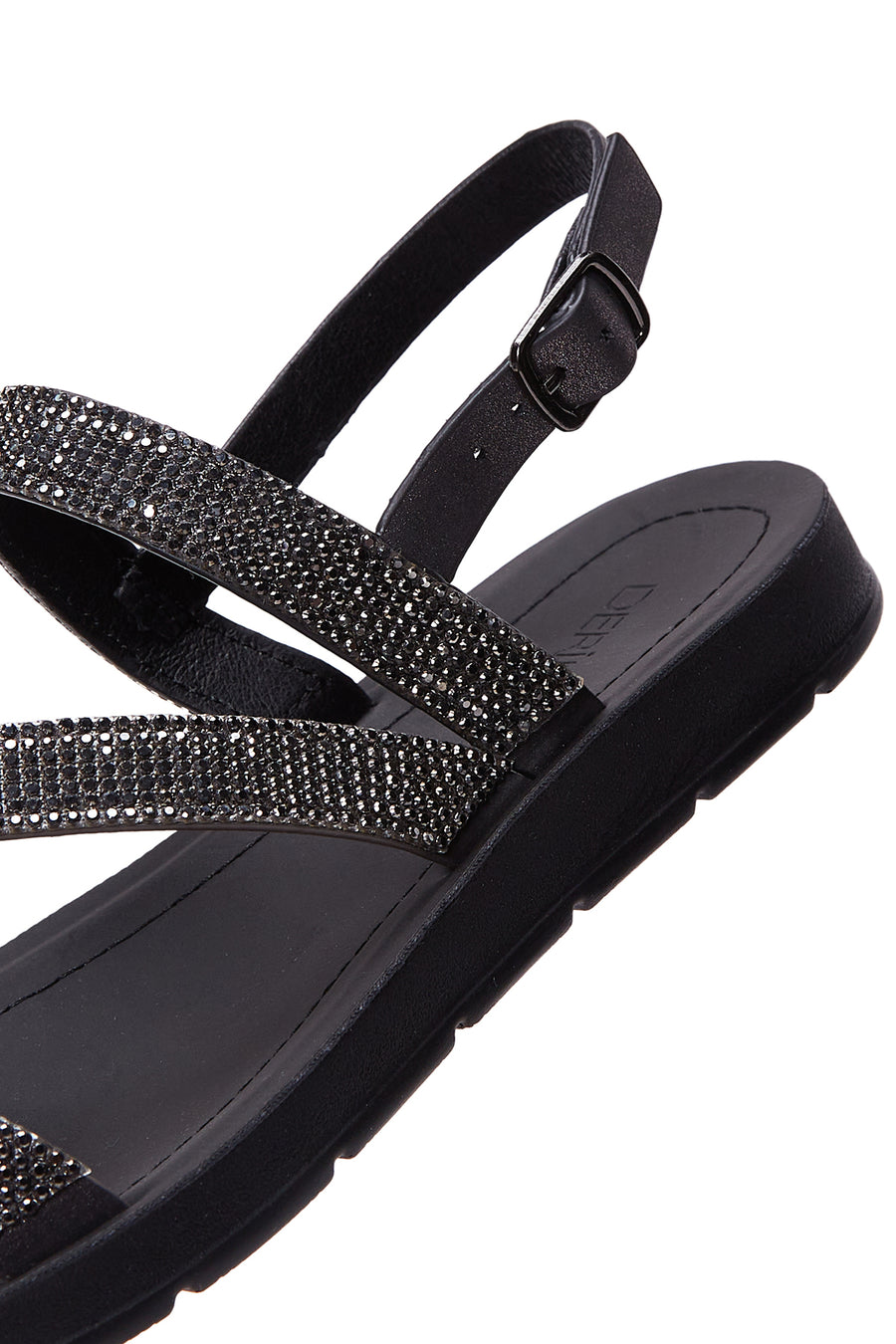 Women's Black Ankle Strap Sandals