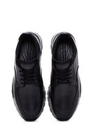 Men's Black Leather Sneaker | Derimod