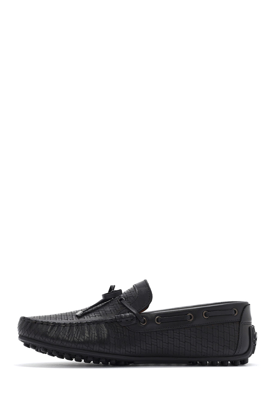 Men's Black Leather Casual Loafer