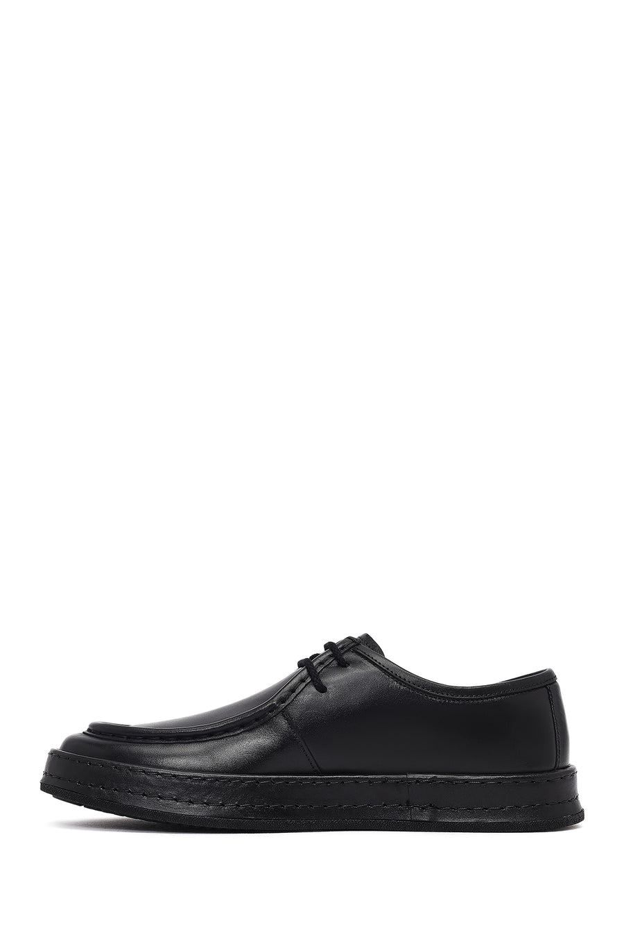 Men's Black Lace Up Leather Casual Shoes