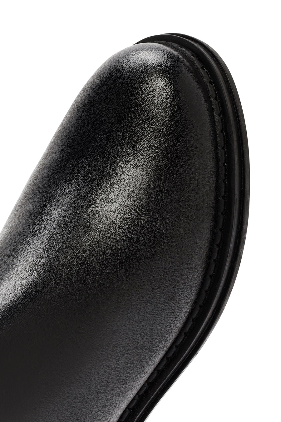 Woman Black Zip Closure Leather Boots