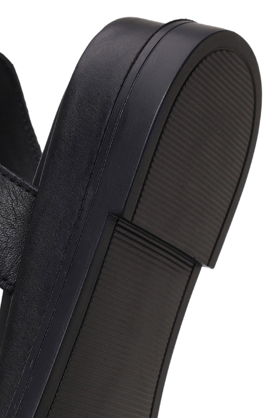 Women’s Black Ankle-Strap Leather Sandals