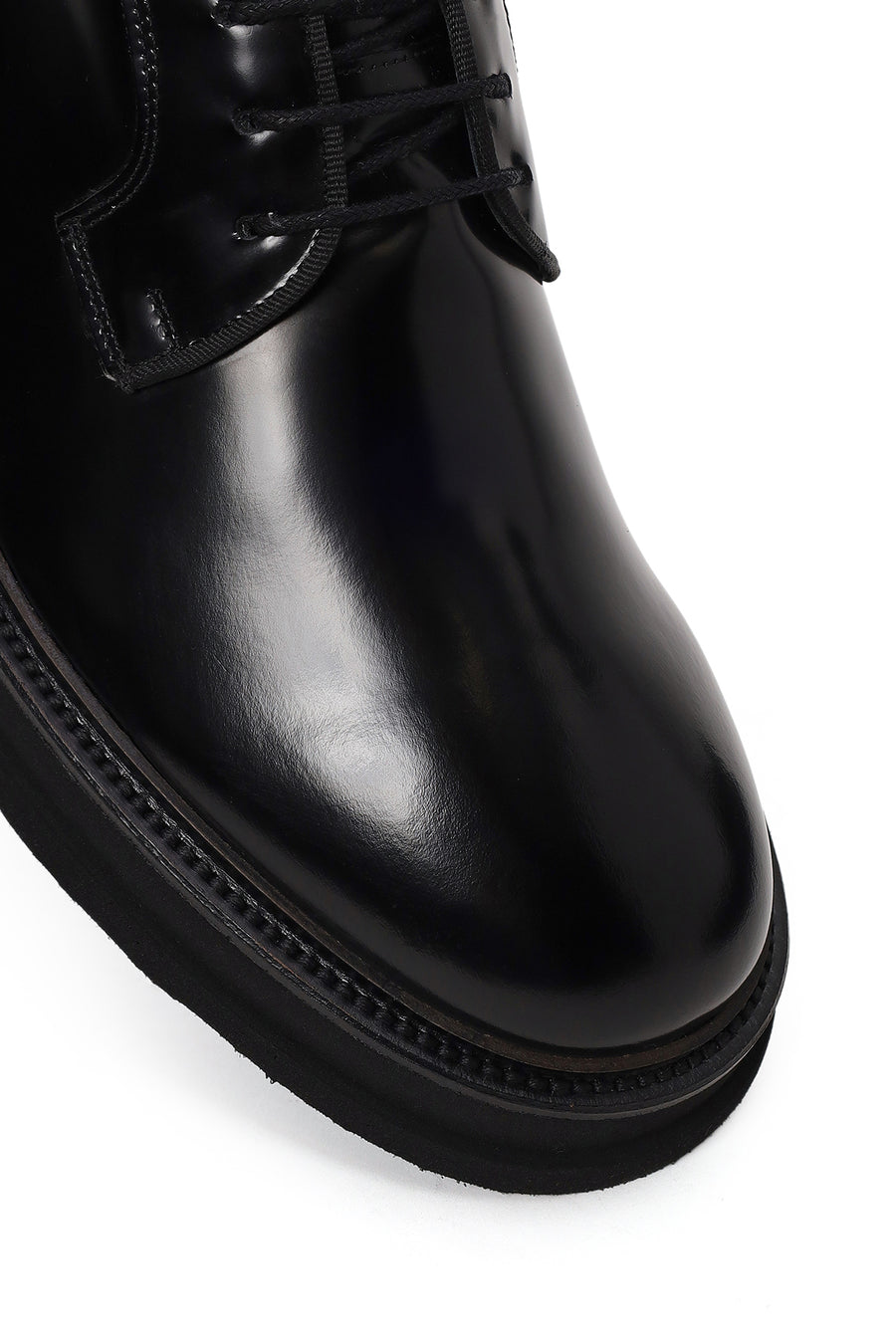 Male Black Lace-Up Leather Casual Shoes